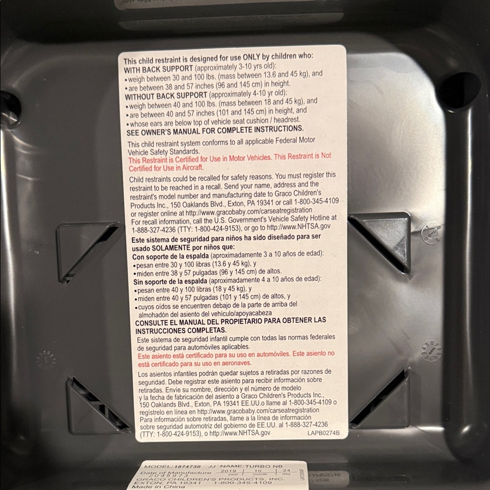 Graco Black Booster Seat for Kids - Picture 9 of 11